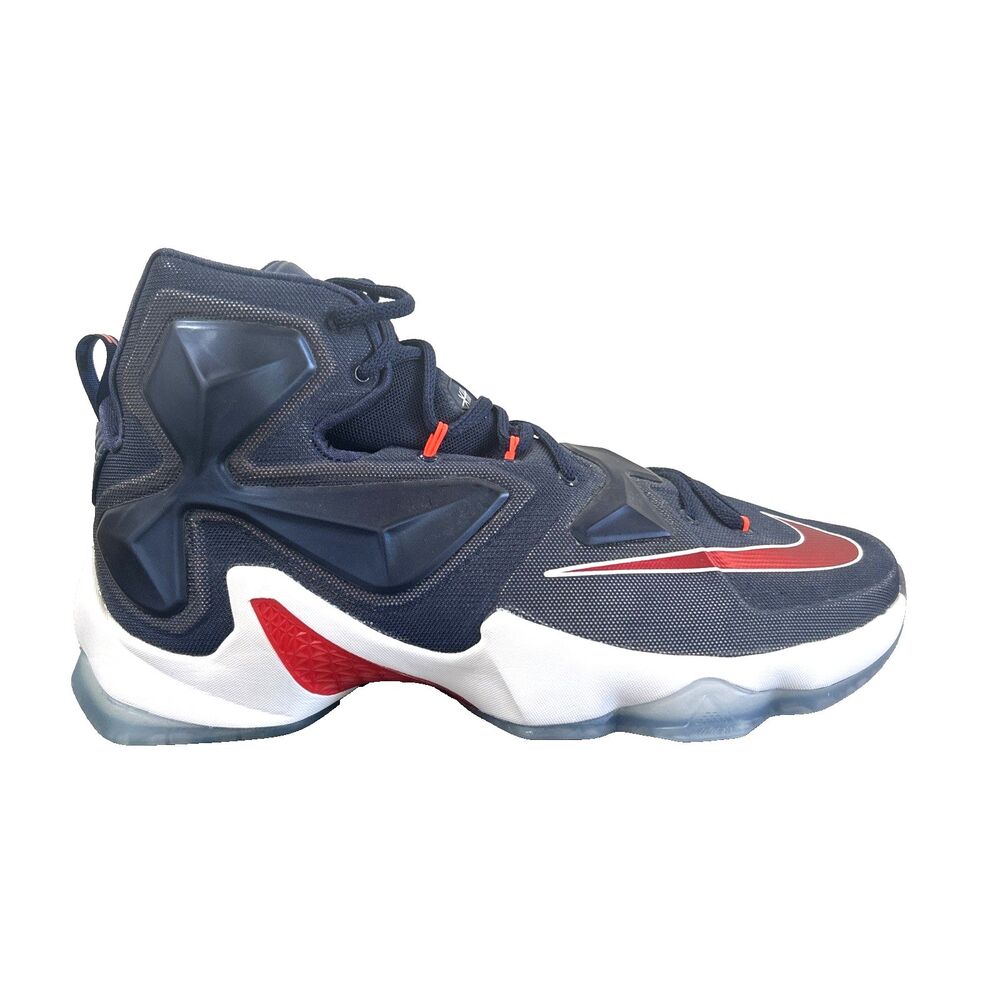Nike LeBron Men's 13 XIII USA Midnight Navy Varsity Red 807219-461 Size 10.5 NEW - Picture 4 of 10